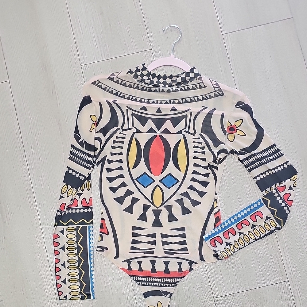 Tribal Patterned Kids One Piece